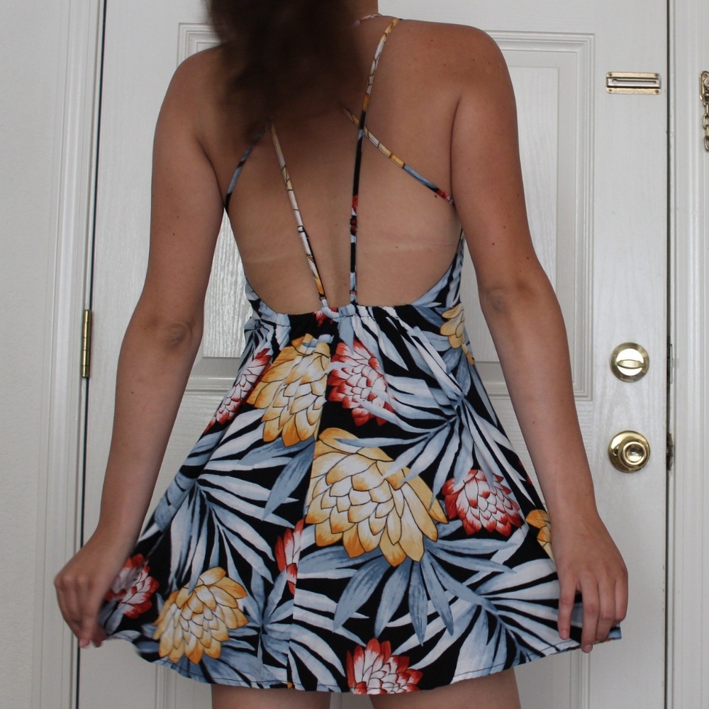 Floral Open Back Summer Dress